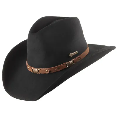 Black Western Bandit Hat - Scippis Reference: 18428 | Traclet Hat Shop