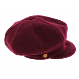 Burgundy Romance Newsboy Cap with ear cover