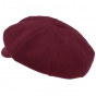 Burgundy Romance Newsboy Cap with ear cover