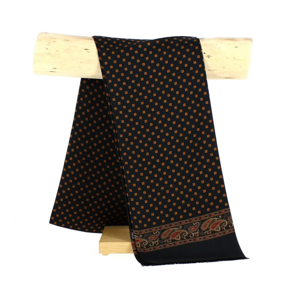 Foulard de Soie Antoine Noir - Traclet