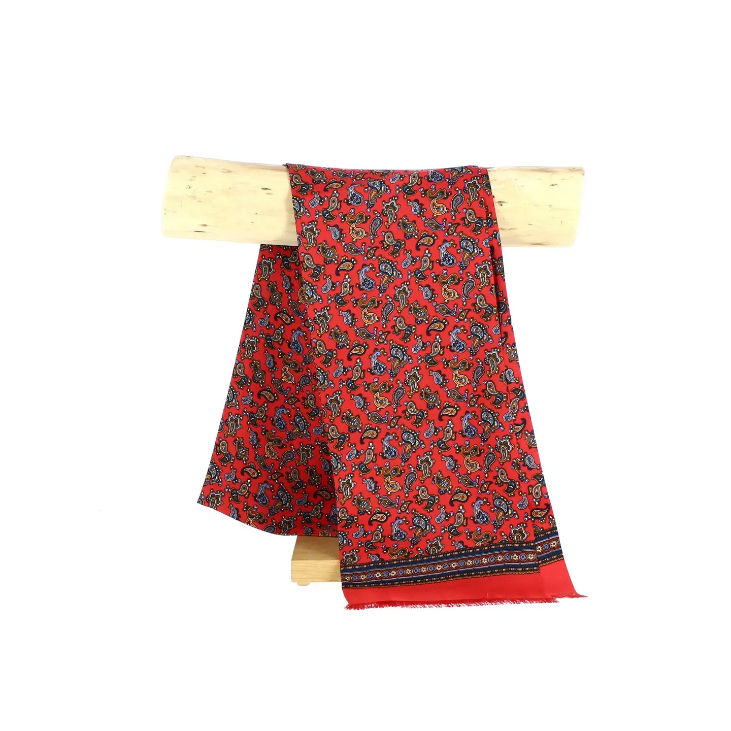 Men's Red Patterned Silk Scarf - Traclet   Reference: 7254 | Traclet Hat Shop