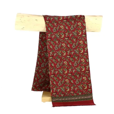 Leonard Burgundy Silk Scarf - Traclet Reference: 12193 | Traclet Hat Shop