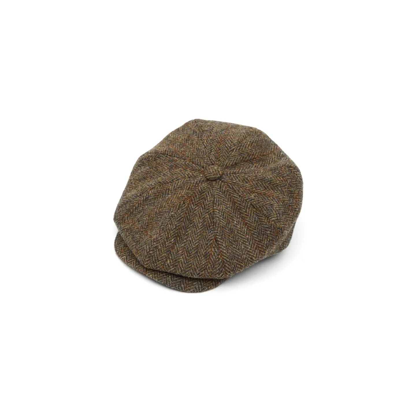 Casquette HARRIS Tweed MARRON 8 côtes Christys'London