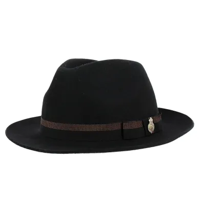 Chapeau ARUNDEL feutre laine Noir - Christys'London