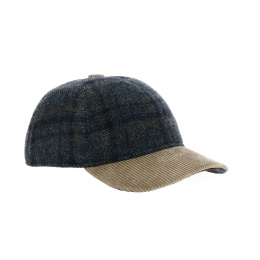 NAVY-BROWN Baseball Cap with Ear Flaps - Aurega