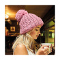 Pink Oversized Pom Pom Beanie - Traclet