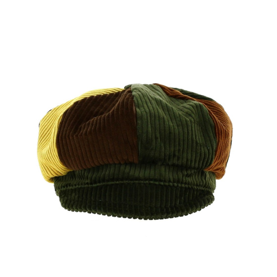 Multicolor Velvet Newsboy Cap - Faustmann