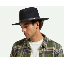 Hawkins Black Felt Fedora Hat - Brixton