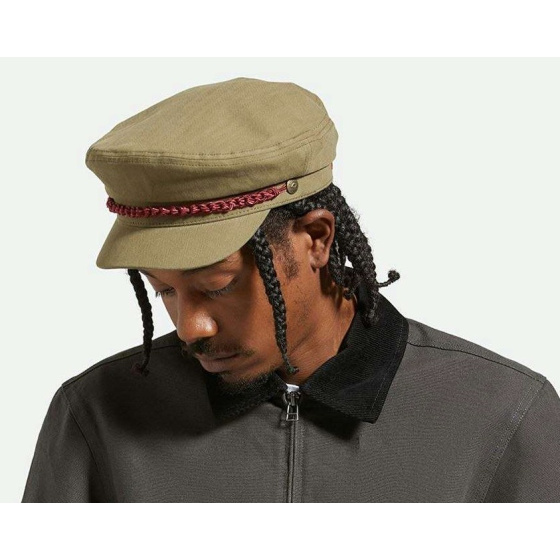 Olive Cotton Fiddler Sailor Cap - Brixton