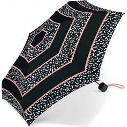 Mini Umbrella Coral stripe black - Esprit
