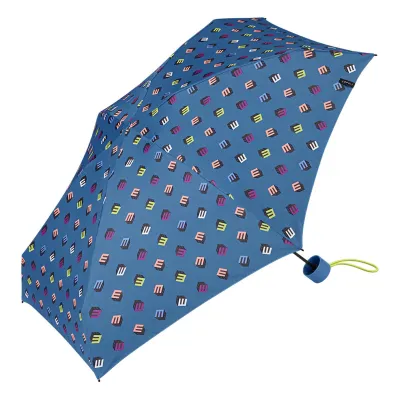 Blue Mini Umbrella with Letter E - Esprit . Reference : 21340 | Chapellerie Traclet