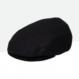 Hooligan Flannel Black Flat Cap - Brixton