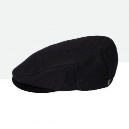 Hooligan Flannel Black Flat Cap - Brixton