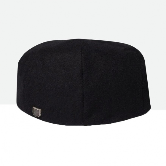 Hooligan Flannel Black Flat Cap - Brixton