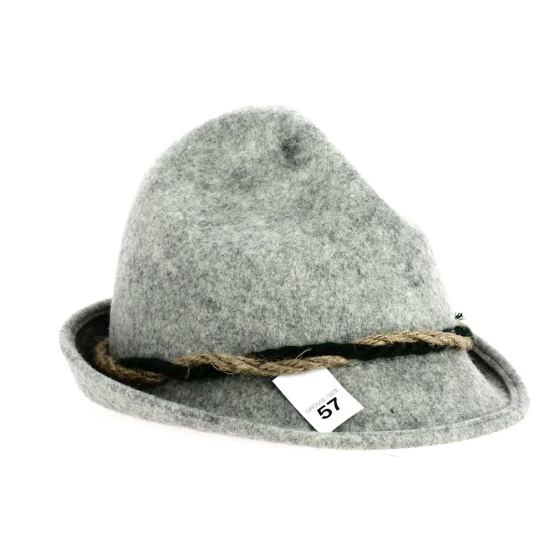 Chapeau Tyrolien BAZI Gris Chiné - Chapeau Dreispitz Chapeau Tyrolien BAZI Gris Chiné - Chapeau Dreispitz