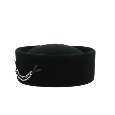 Toque AIMEE Noir/Marron - Traclet Reference : 21349 | Chapellerie Traclet