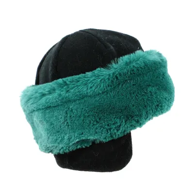 Chamonix Fur Hat Green - buy women's hat - Traclet Hat Shop | Traclet Hat Shop