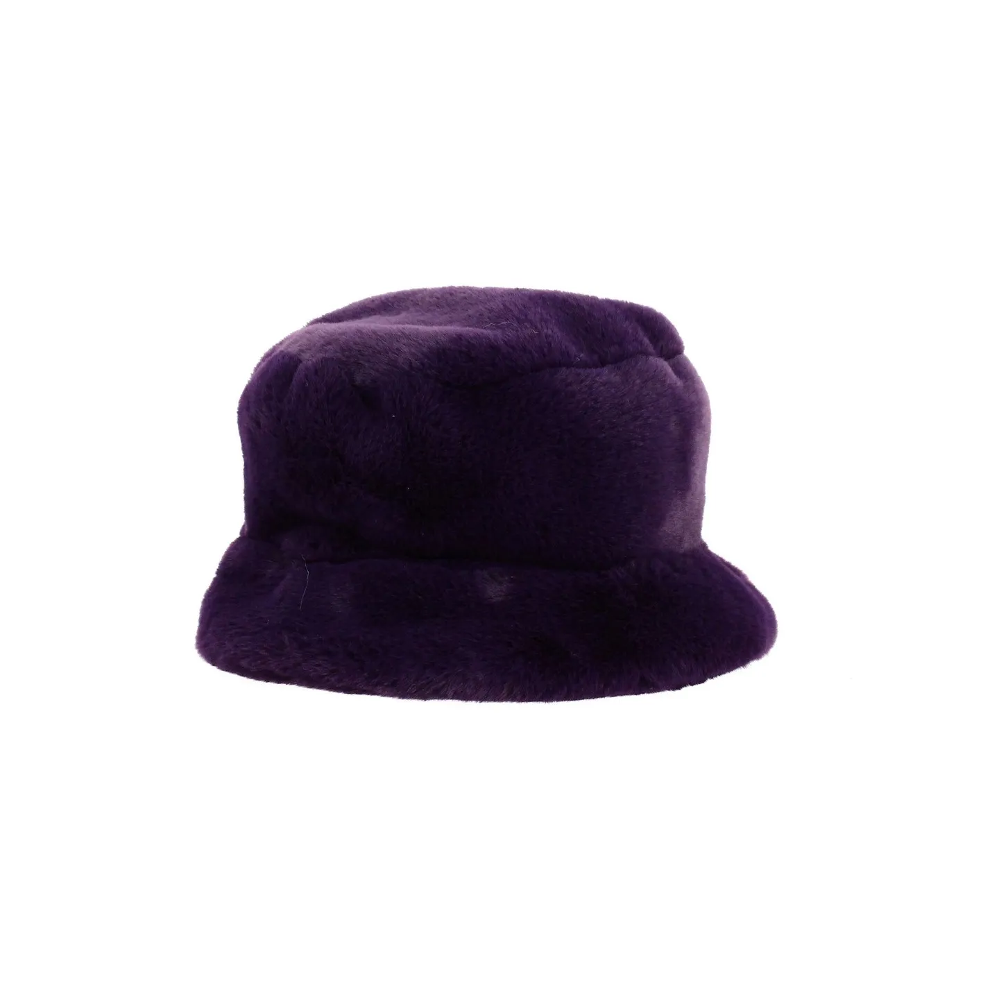 Purple Faux Fur Bucket Hat - Traclet Hat Shop