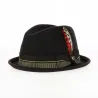 Chapeau Trilby Gain Feutre Laine Chocolate/Gold - Brixton