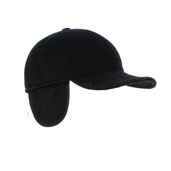 Casquette baseball noir avec cache oreilles - Teflon
