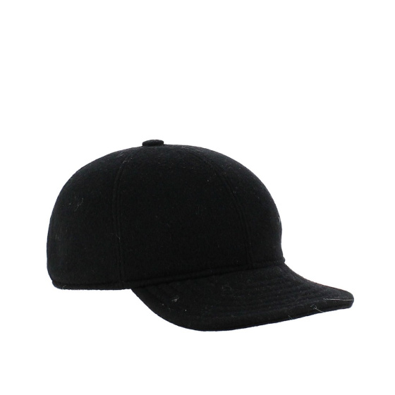 Black baseball cap with ear flaps - Teflon