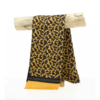 Foulard de Soie Léonard Jaune - Traclet | Chapellerie Traclet