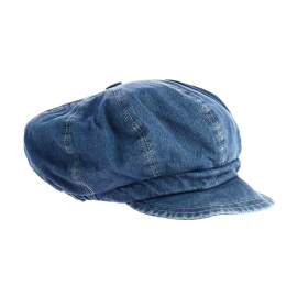 Blue Denim Newsboy Cap Cotton - Traclet