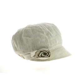 Alisa Newsboy Cap in Linen - Traclet