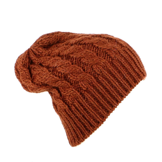 Long Florence Brown Beanie - Traclet