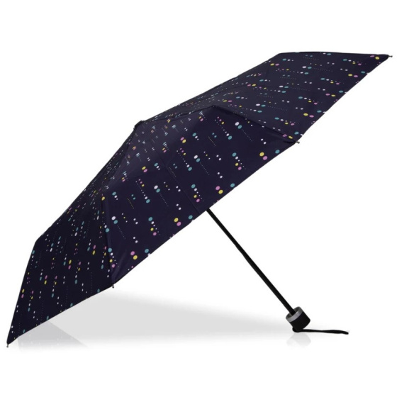 Parapluie 3 Sections Pois Météorite Ouverture Manuelle - Isotoner