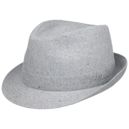 Light Blue Denim Cotton Fabric Hat - Stetson