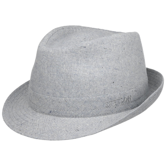 Light Blue Denim Cotton Fabric Hat - Stetson