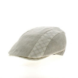 Greece Beige Linen Flat Cap - Traclet