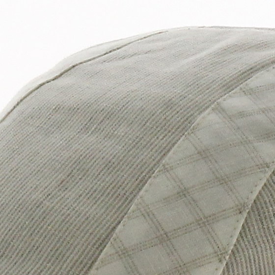 Greece Beige Linen Flat Cap - Traclet