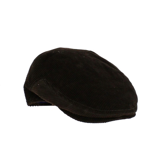 Brown Velvet Flat Cap Buster - Traclet