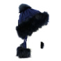 Navy Beanie with Navy Pompom - Starling