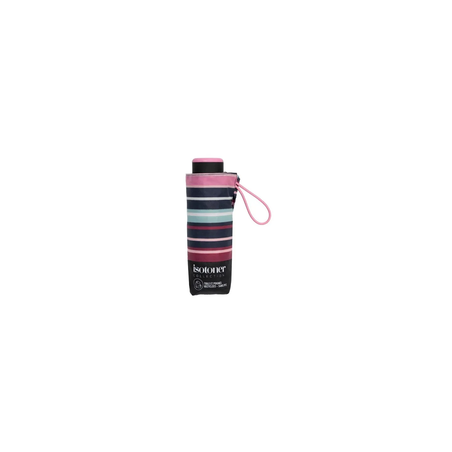 Mini Ultra Slim Umbrella Blush Stripe - Isotoner