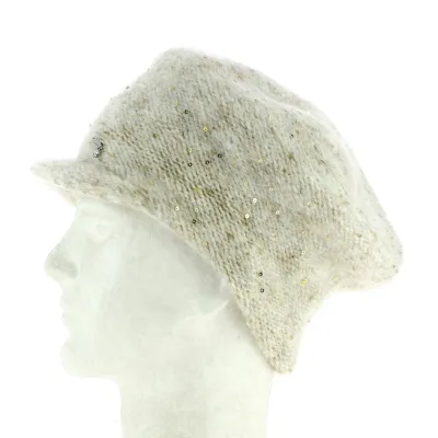 Casquette femme Melkiddy beige pailleté - Vizio
