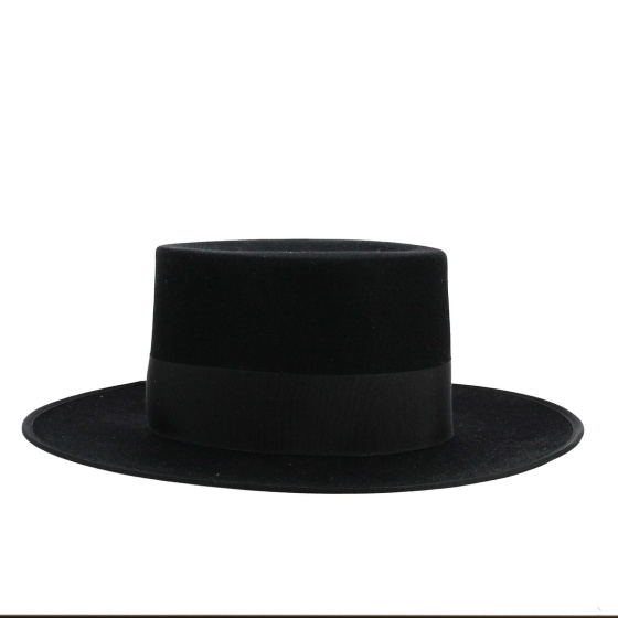 Black Felt Fur Cordobes Hat
