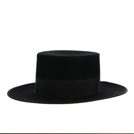 Black Felt Fur Cordobes Hat