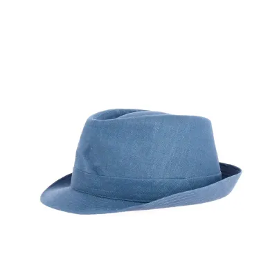 Blue Linen Rufin Trilby Hat - Traclet Reference: 21433
