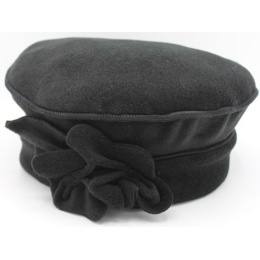 Fleece Beret with Coimbra Bow - Traclet