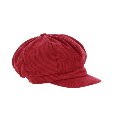 Burgundy velvet newsboy cap - Traclet Reference: 21473 | Traclet Hat Shop