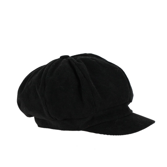 Black Velvet Newsboy Cap - Traclet