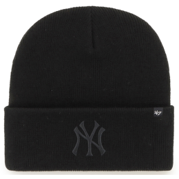 MLB NY Yankees Black Acrylic Beanie - 47 Brand