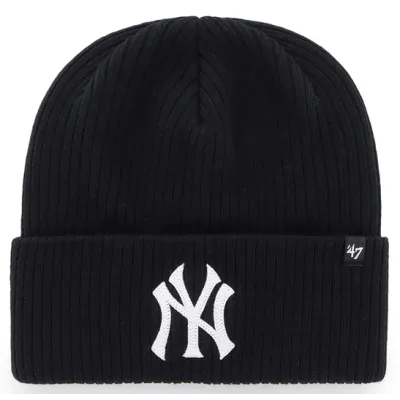 MLB NY Yankees Black Acrylic Beanie - 47 Brand  Reference: 21504| Chapellerie Traclet