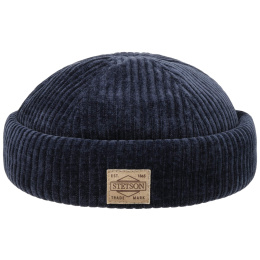 Navy Velvet Effect Beanie - Stetson