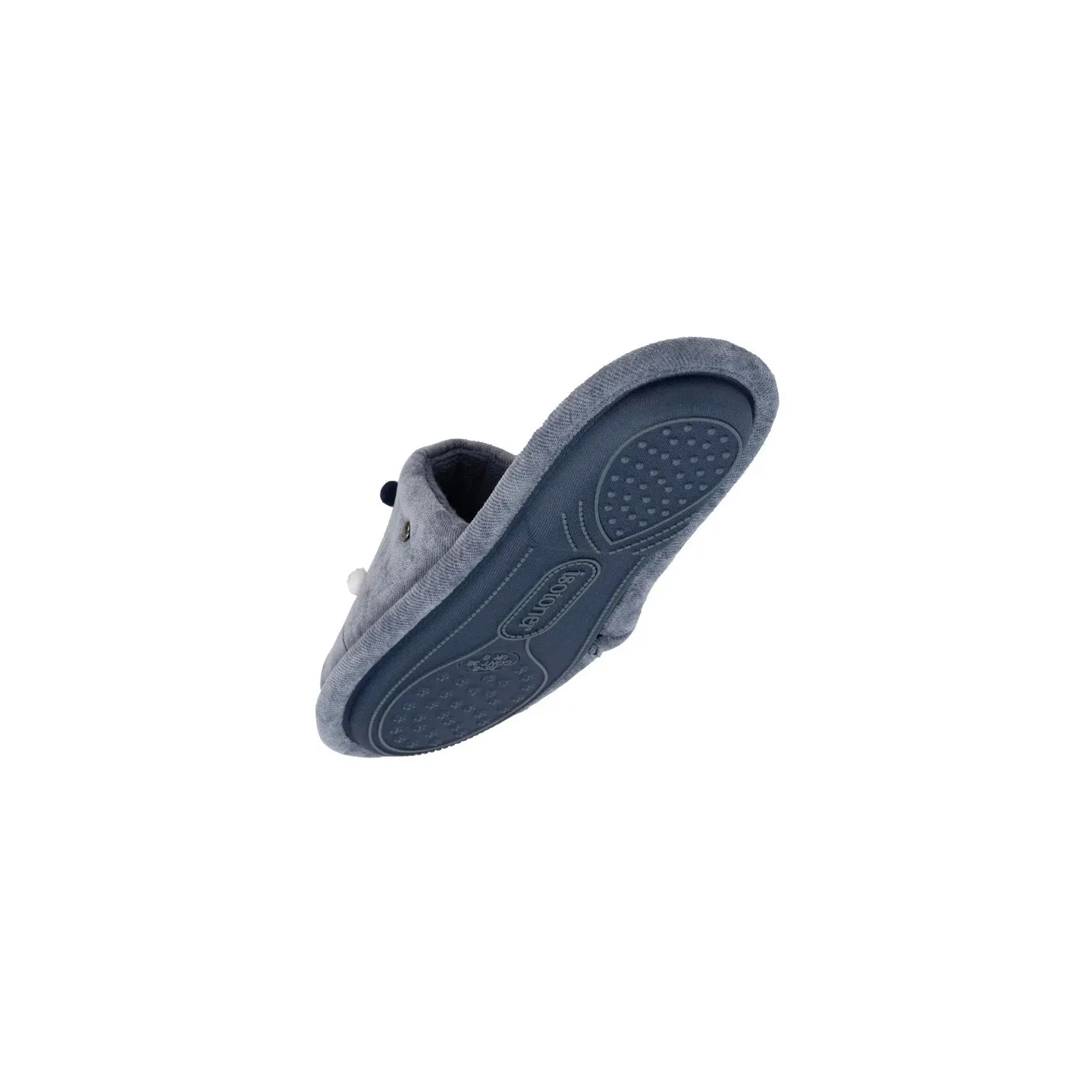 Chaussons Sandales chat fantaisie Bleu Denim - Isotoner