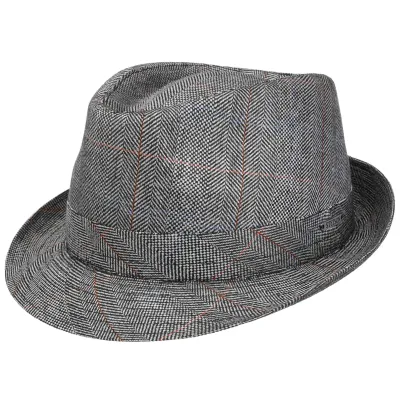 Chapeau Trilby Osceola En Soie Herringbone Noir - Stetson  Reference : 5156 | Chapellerie Traclet