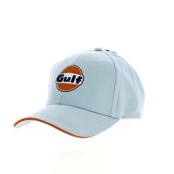 Casquette Gulf Bleu Ciel & Orange Coton - Traclet
